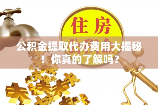 千山公积金提取代办费用大揭秘！你真的了解吗？