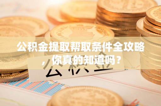 千山公积金提取帮取条件全攻略，你真的知道吗？