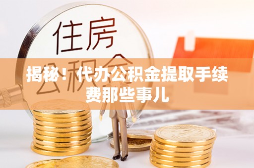 千山揭秘！代办公积金提取手续费那些事儿